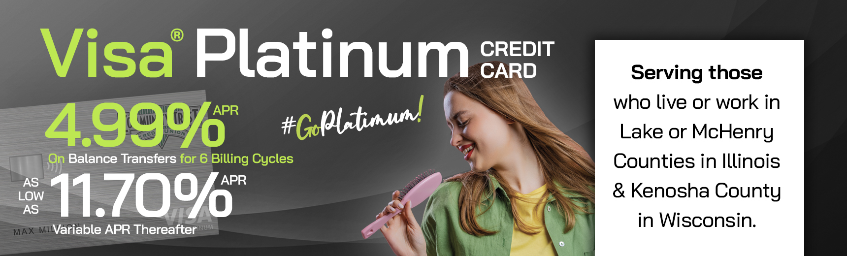 CTCU Visa Platinum 4.99% apr on balance transfers for 6 billing cycles as low as 12.20% apr variable apr thereafter no transfer fee